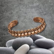 Load image into Gallery viewer, Solid Copper Beaded Cuff - UrbanroseNYC
