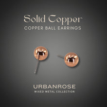 Load image into Gallery viewer, Copper Ball Stud Earrings - UrbanroseNYC
