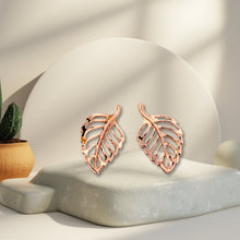 Load image into Gallery viewer, Solid Copper Cutout Leaf Earrings - UrbanroseNYC

