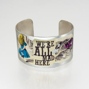 Gilded Cuff Bracelet - We're All Mad Here UrbanroseNYC