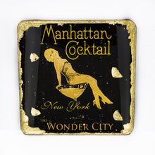 Load image into Gallery viewer, Gilded Coaster - Manhattan Cocktail UrbanroseNYC
