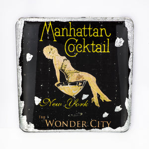 Gilded Coaster - Manhattan Cocktail UrbanroseNYC