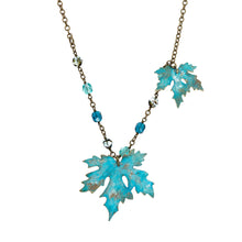 Load image into Gallery viewer, Patina Maple Leaf Necklace - Patina Maple Leaf Necklace - UrbanroseNYC
