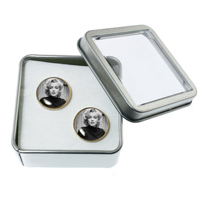 Altered Art Cufflinks - Marilyn Monroe Black & White - Altered Art Cufflinks - Marilyn Monroe Black & White - UrbanroseNYC