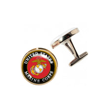 Load image into Gallery viewer, Altered Art Cufflinks - US Marines Emblem - Altered Art Cufflinks - US Marines Emblem - UrbanroseNYC
