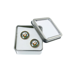 Altered Art Cufflinks - US Navy Emblem - Altered Art Cufflinks - US Navy Emblem - UrbanroseNYC