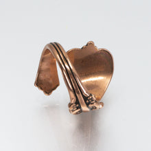 Load image into Gallery viewer, Solid Copper Spoon Ring - Heart Design UrbanroseNYC
