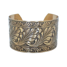 Load image into Gallery viewer, Solid Brass Cuff - Scroll Design UrbanroseNYC
