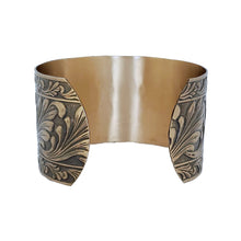 Load image into Gallery viewer, Solid Brass Cuff - Scroll Design UrbanroseNYC
