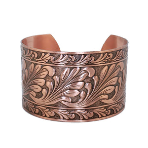Solid Copper Cuff - Scroll Design UrbanroseNYC