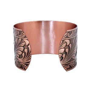 Solid Copper Cuff - Scroll Design UrbanroseNYC