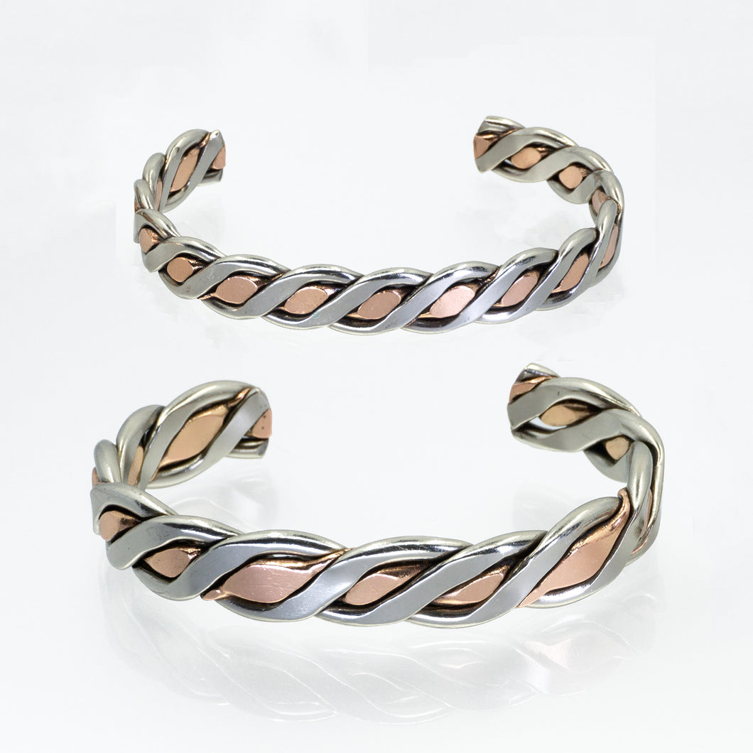 Two-Color Copper Bracelet - Men's & Women's Twisted Wire UrbanroseNYC