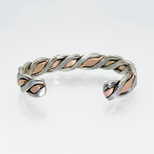 Load image into Gallery viewer, Two-Color Copper Bracelet - Men&#39;s &amp; Women&#39;s Twisted Wire UrbanroseNYC
