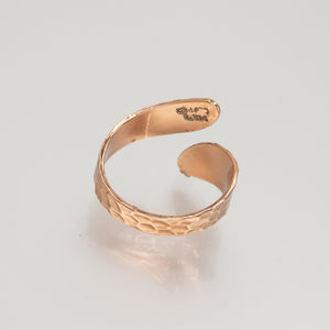 Solid Copper Wrap Ring - Hammered Design UrbanroseNYC