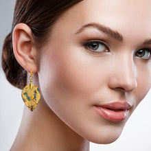 Load image into Gallery viewer, Real Leaf Earrings - Gilded - Yellow - UrbanroseNYC
